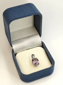individual silver pendant with real Amethyst