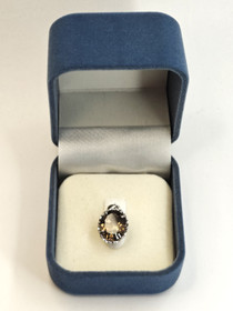 individual silver pendant with real smokey Quartz