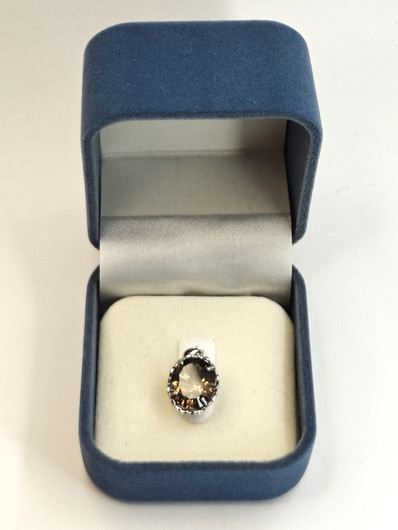 yksilöllinen hopeariipus kovera / concave hionta, aidolla Savukvartsilla