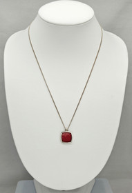 Vintage hopeinen riipus ketjulla