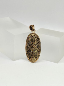 Vintage kullan sävyinen hopeinen riipus