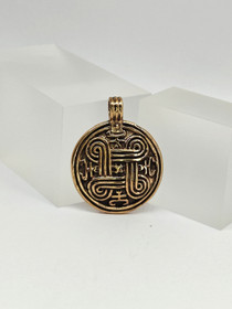 Vintage kullan sävyinen hopeinen riipus