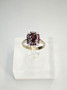 Vintage Ruby 18ct  gold ring with diamonds and rubies 
