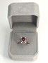 Vintage Ruby 18ct  gold ring with diamonds and rubies 