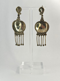 Vintage hopeisiet korvakorut 