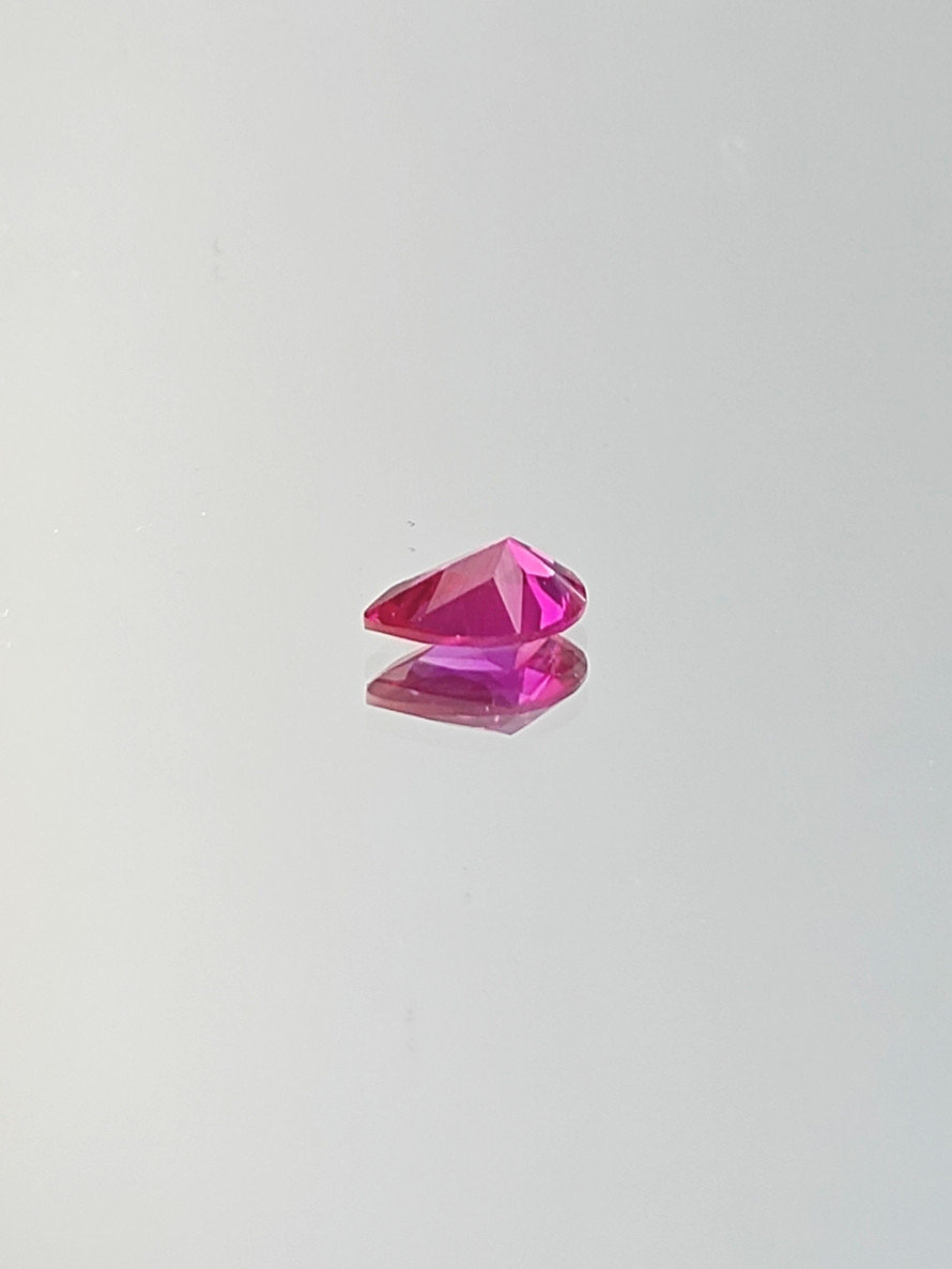 ❣️Ruby❣️╰(*´︶`*)╯♡（069。893） 0.25 to 2.5 ct Pear Cut VVS1 Simulated Pink Ruby July