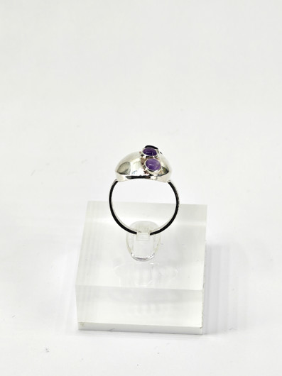 Vintage ametisti hopeasormus 