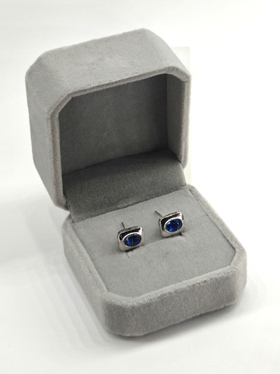 yksilöllinen hopeiset kyaniitti korvakorut 