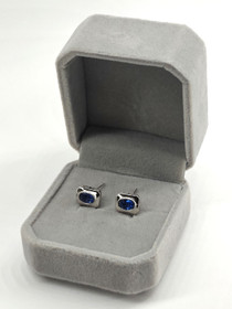 individual silver kyanite earrings 