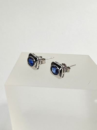 yksilöllinen hopeiset kyaniitti korvakorut 