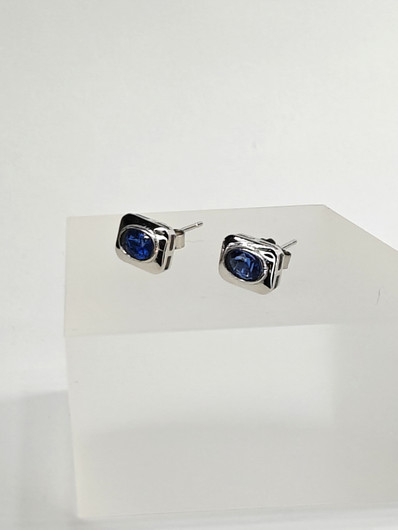 yksilöllinen hopeiset kyaniitti korvakorut 