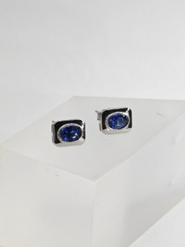 individual silver kyanite earrings 