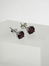 individual silver garnet earrings 