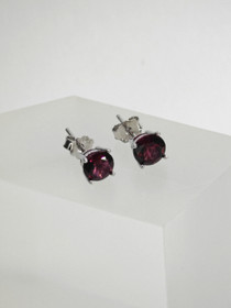 individual silver garnet earrings 