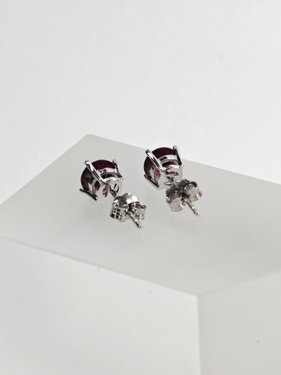 yksilöllinen hopeiset granaatti korvakorut 