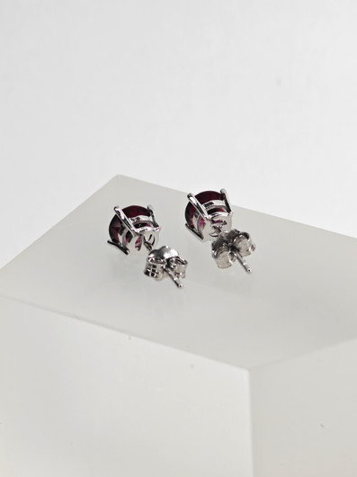 yksilöllinen hopeiset granaatti korvakorut 