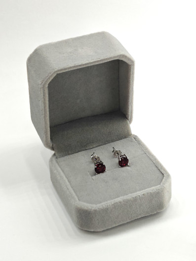 yksilöllinen hopeiset granaatti korvakorut 