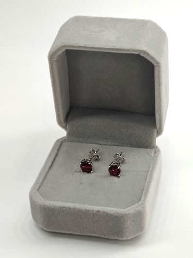 yksilöllinen hopeiset granaatti korvakorut 