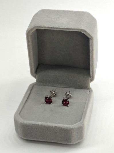 yksilöllinen hopeiset granaatti korvakorut 