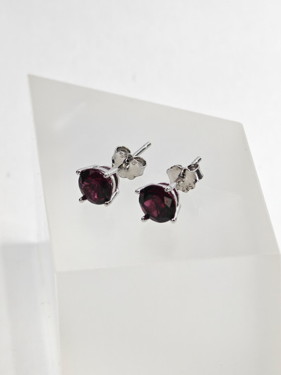 yksilöllinen hopeiset granaatti korvakorut 