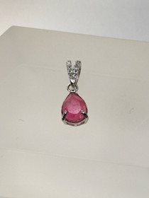individual silver pendant with real Rose quartz