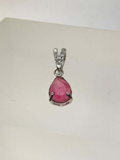 yksilöllinen hopeariipus aidolla Ruusu kvartsilla