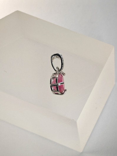 yksilöllinen hopeariipus aidolla Ruusu kvartsilla