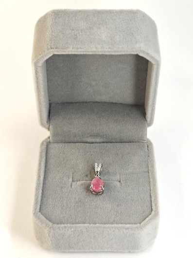 yksilöllinen hopeariipus aidolla Ruusu kvartsilla