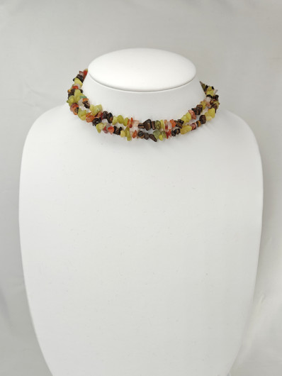 Vintage setti kaulakoru, rannekoru ja korvakorut