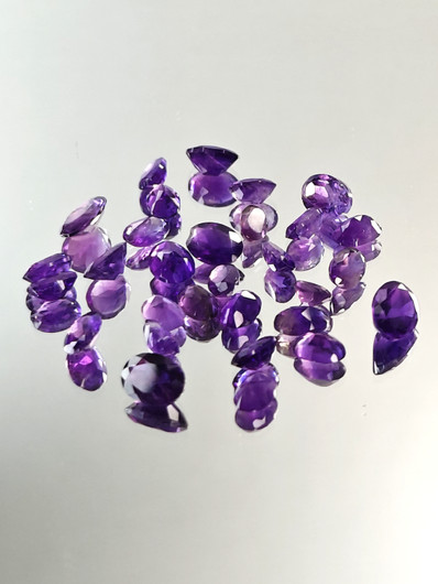 Ametisti erä (4x3 -7x5 mm) ovaali