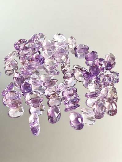 Ametisti erä (6x4 - 7x5 mm) ovaali