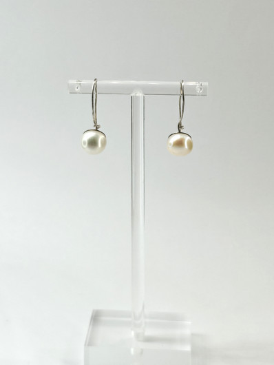 Vintage silver pearl earrings