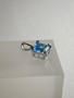individual silver pendant with real Topaz