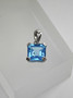 individual silver pendant with real Topaz