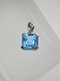 individual silver pendant with real Topaz