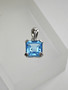 individual silver pendant with real Topaz
