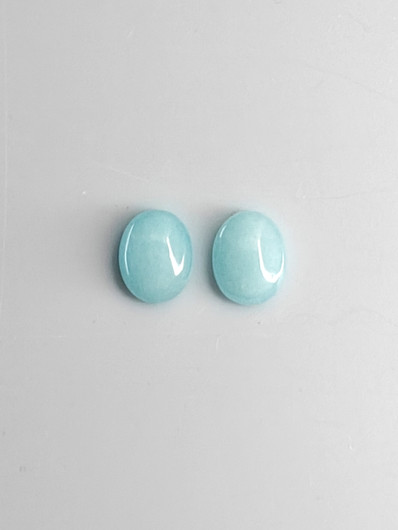 Turkoosi pari 9 x 7 x 3 mm ovaali