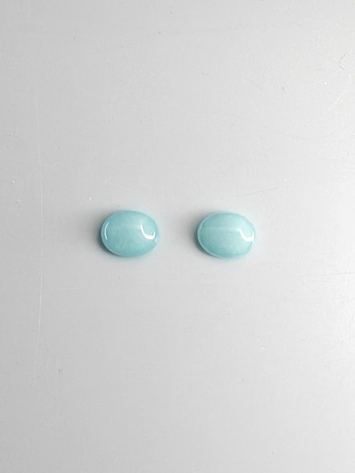 Turkoosi pari 9 x 7 x 3 mm ovaali