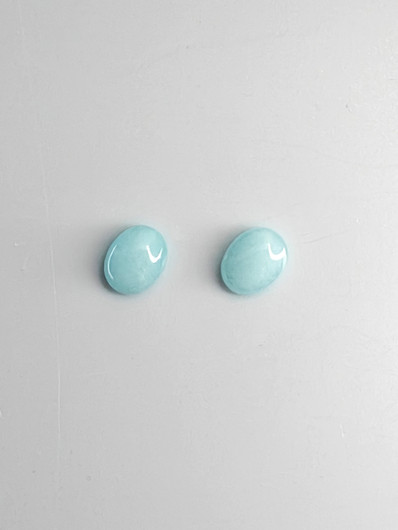 Turkoosi pari 9 x 7 x 3 mm ovaali