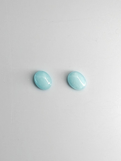 Turkoosi pari 9 x 7 x 3 mm ovaali