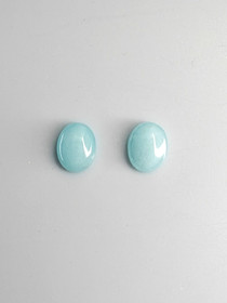 Turkoosi pari 9 x 7 x 3 mm ovaali