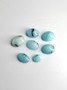 Turkoosi erä  7 kpl ( 14 x 11 - 9 x 7 mm) ovaali