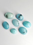 Turkoosi erä  7 kpl ( 14 x 11 - 9 x 7 mm) ovaali