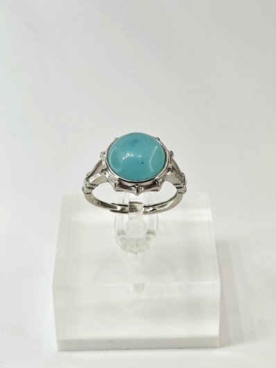 yksilöllinen säädettävä hopeasormus turkoosilla