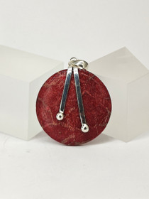 Vintage hopeinen koralli ripus