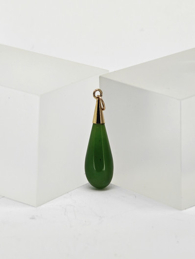 Vintage kultainen jade ripus