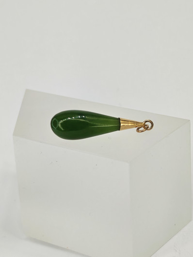 Vintage kultainen jade ripus