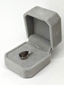 individual silver pendant with real smokey Quartz