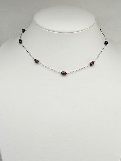 Vintage kolmen setti hopeinen luonnonhelmi rannekoru ja kaulakoru