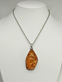 Baltic Amber pendant with chain 